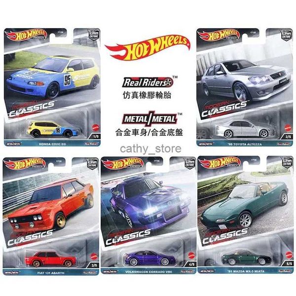 Modellini di auto originali Hot Wheels Premium Car Culture Classici moderni Ragazzi Giocattoli per bambini 1/64 Diecast Toyota Altezza Volkswagen Corrado MazdaL2403