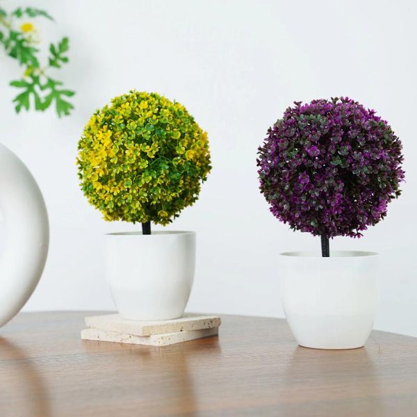 Flores decorativas planta decoração do quarto acessórios de decoração para casa bonsai plantas vaso de flores mesa estética sala de estar decorações artificiais