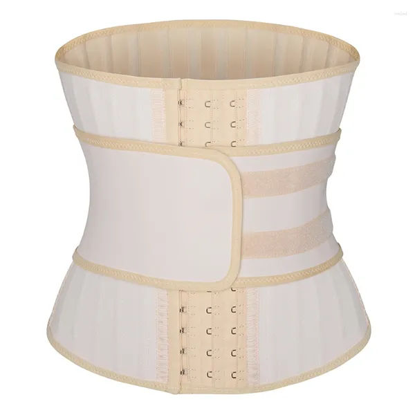 Intimo modellante da donna Cintura in lattice ad alta compressione 25 Ossa in acciaio 3 ganci Cintura da allenamento per corsetto Cintura dimagrante Cinghie Shapewear