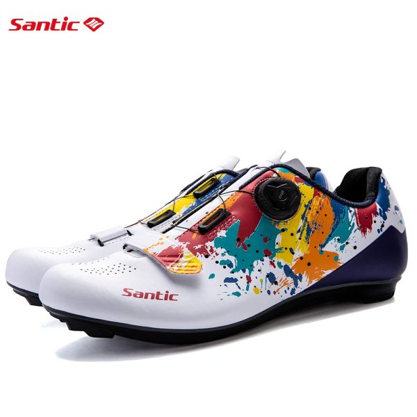 Stiefel Santic Radsportschuhe für Männer Frauen Rennrad Sneakers Leicht atmungsaktiv professionelles Fahrrad Sportschuhschuhe Sneakers