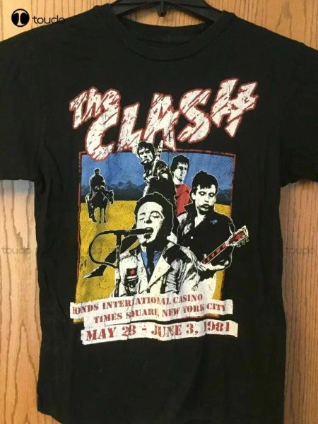 Футболка новая футболка The Clash Band Rock хлопковая футболка с круглым вырезом S5Xl унисекс