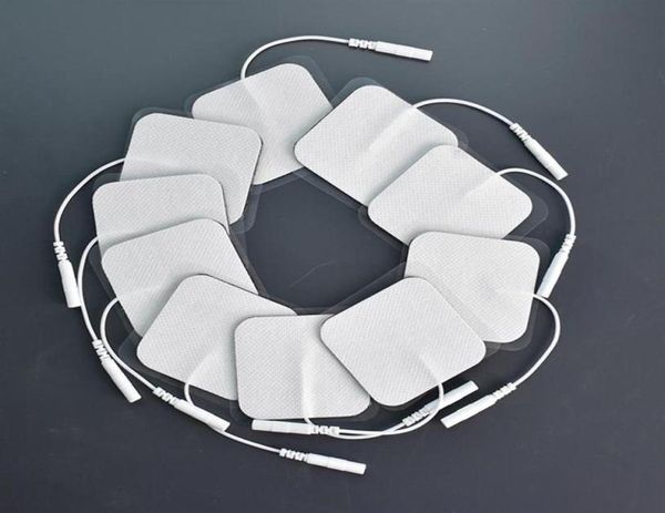 58 Stück 5 x 5 cm hochwertige Nervenstimulator-Silikongel-Elektrodenpads Zehnelektroden Digitale Therapiemaschine Massage 2 mm Stecker2561752565