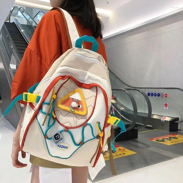 Школьные сумки, милый дизайн, женский рюкзак, школьный рюкзак для девочек-подростков, роскошная женская модная сумка Harajuku Y2K, студенческая женская дорожная книжная упаковка