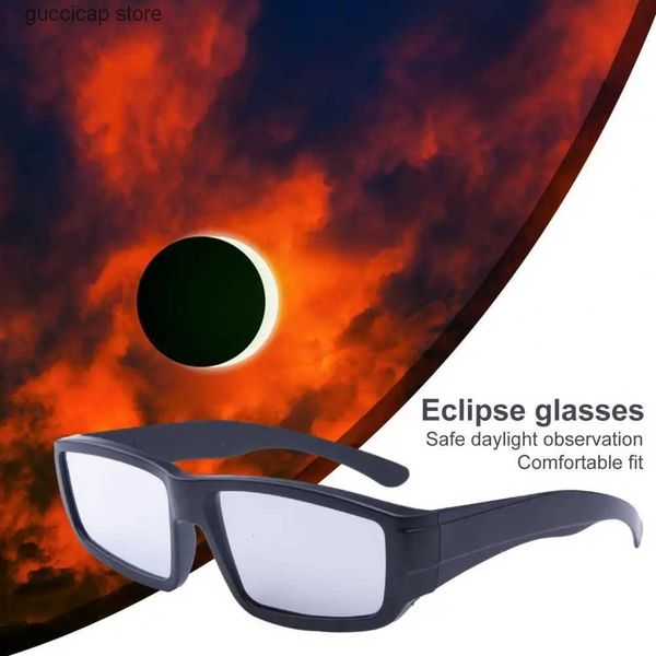 Солнцезащитные очки Очки для просмотра солнечных батарей Сертификация Очки солнечного затмения Сверхлегкие солнцезащитные очки удобной посадки для безопасного наблюдения за солнцем Сплошной цвет Y240318