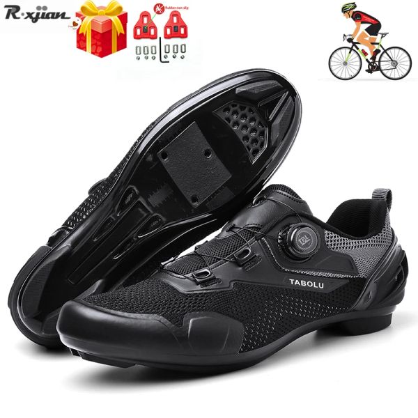 Schuhe Speed Rennrad-Sneaker für Männer und Frauen Atmungsaktive selbstsichernde Mountainbike-MTB-Fahrradschuhe SPD-Pedale Rennrad-Fahrradschuhe