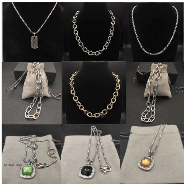 Designer DY Herz Anhänger 925 Sterling Silber Halskette für Frauen Männer beliebt in Europa Amerika Paare Retro Madison Kette Gold mit Box Dy Halskette Schmuck Geschenke 144