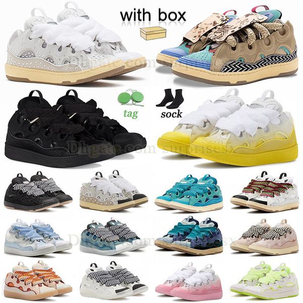 Luxus-Turnschuhe, gelbe Abendschuhe, Leder, dreifach schwarz, rosa, Gummi-Randstein mit Box-Schnürung, Lavines, außergewöhnliche Mesh-Sneakers in Weiß und Schwarz, Sliver Scarpe