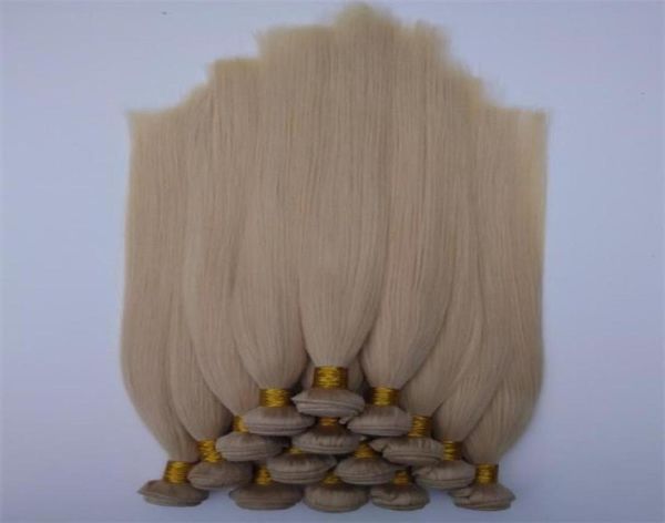 Brasilianisches reines Haar, 3, 4, 5 Stück, unverarbeitetes ganzes indisches Remy-Menschenhaar, glatt, 613, billiges Fabrikhaar, Exte67256418357962