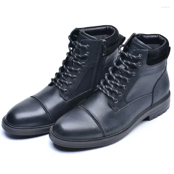 Ботинки мужские до щиколотки, роскошная дизайнерская обувь из натуральной кожи, удобная повседневная деловая обувь в британском стиле в стиле ретро, мужской размер 13