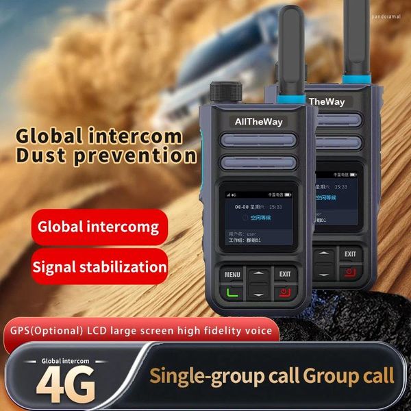 Walkie Talkie Global Zello M16 4G Tam Ağ Bluetooth WiFi GPS 5000 kilometre interkom için sınırsız mesafe