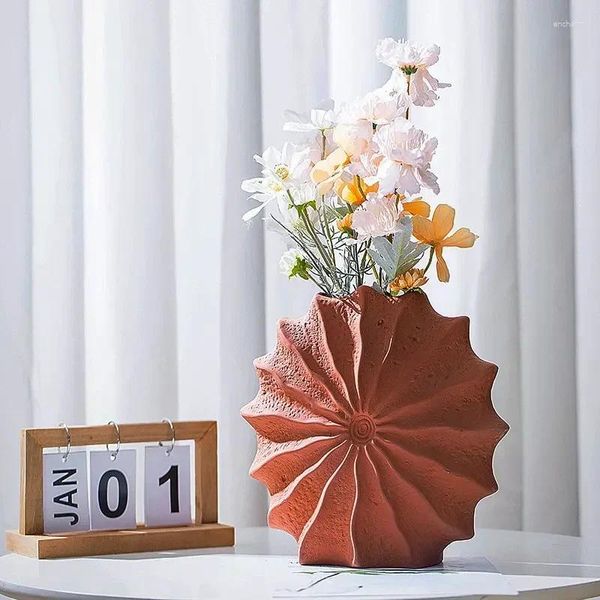Vasi BoyouRed Vaso in ceramica conchiglia Minimalismo nordico Decor Home Soggiorno Decorazione Accessori Davanzale Interno Desktop da ufficio