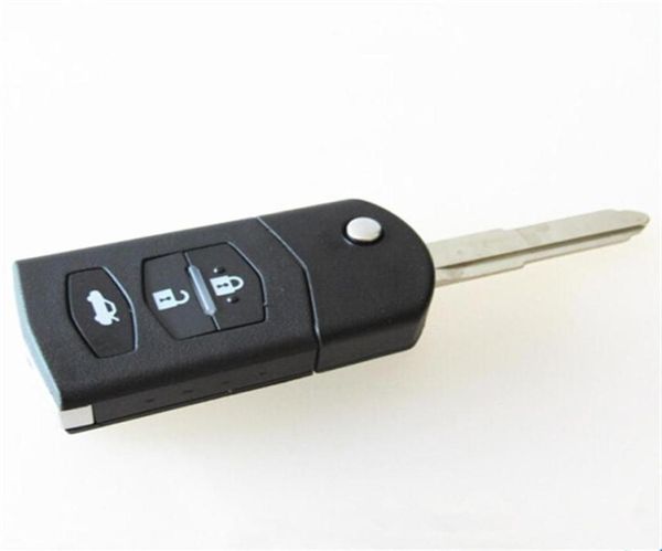 Carro 3 botões flip dobrável remoto chave shell fob para mazda m6 substituição chave em branco case279i2521283