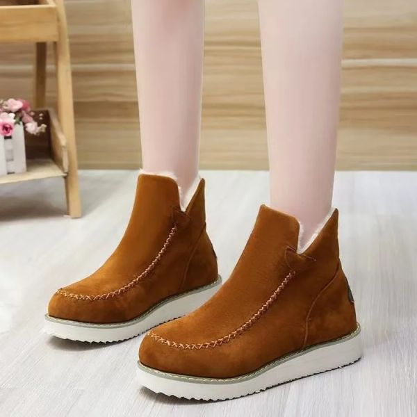 Scarpe stivali donne donne da donna calda piatto di cotone casual di cotone non slip comodi botas di neve botas più dimensioni 3643 stivali da caviglia da donna