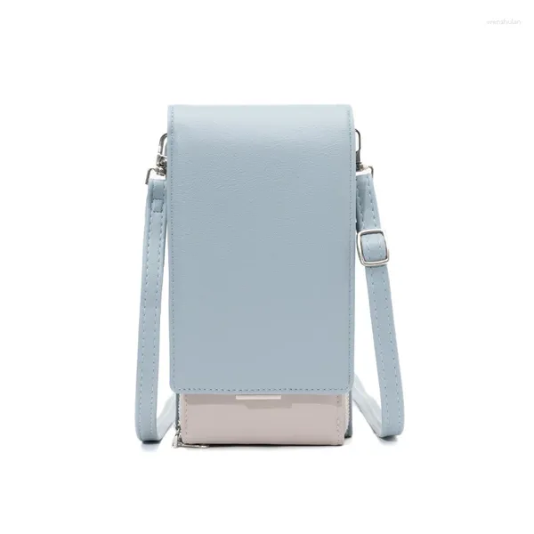 Sacos de ombro 2024 padrão de lichia cor pacote de telefone móvel feminino crossbody bonito grande capacidade saco pu simples moda chave bolsa