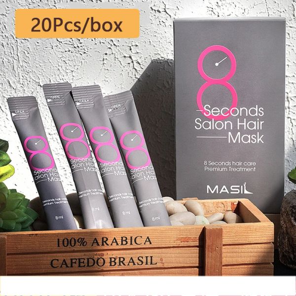 Detergenti 20 pz/scatola Maschera per il ripristino rapido dei capelli Masil 8 Seconds Salon Maschera per capelli Cosmetici coreani Regalo originale al 100% l'8 marzo