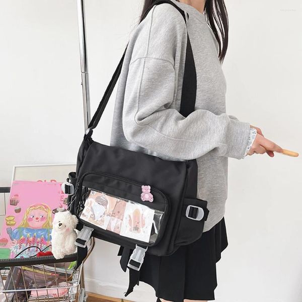 Вечерние сумки, женские винтажные сумки-мессенджеры, большая вместительная корейская студенческая женская сумка через плечо, подвеска с несколькими карманами для студенческой школы