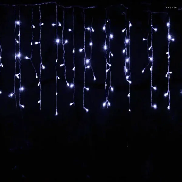 Decoração de festa controle remoto 3m 1m 144leds icicle queda de neve pendurado cortina string luz de fadas natal casa casamento pano de fundo parede