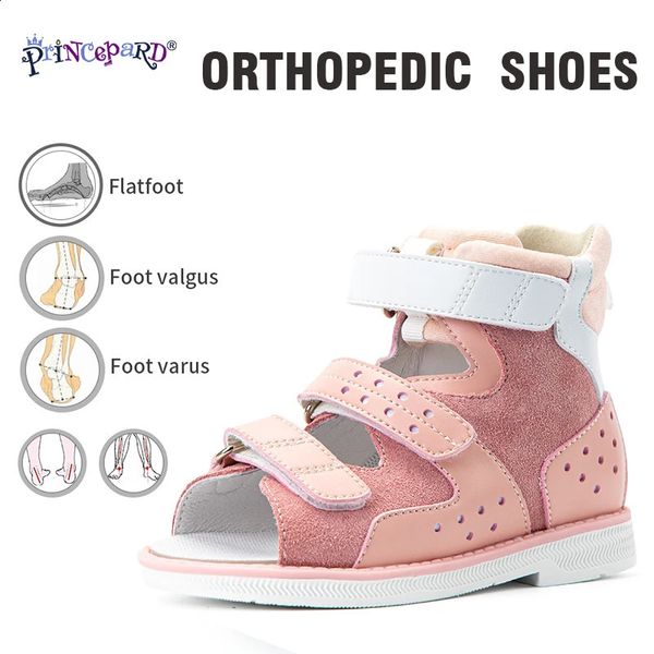 Детские ортопедические сандалии Princepard для мальчиков и девочек, летняя корректирующая обувь с открытым носком, поддерживающая свод стопы, первая прогулка для младенцев, подошва Thomas, 240313