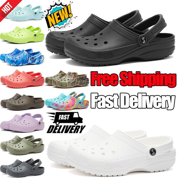 Kostenloser Versand Croc Damen Clog Sandalen Kinderschuhe Baby Kinder Hausschuhe Slides Schnalle Klassische Herren Triple Schwarz Rot Wasserdichte Schuhe Krankenpflege Krankenhaus