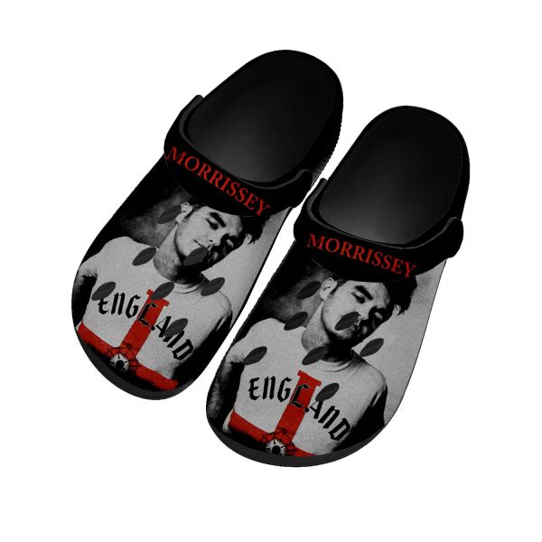 Sandálias Morrissey Rock Singer Clogue tapas de água personalizadas para homens adolescentes tênis de sapato de sapato de taco de taco de praia respirável Brilho preto