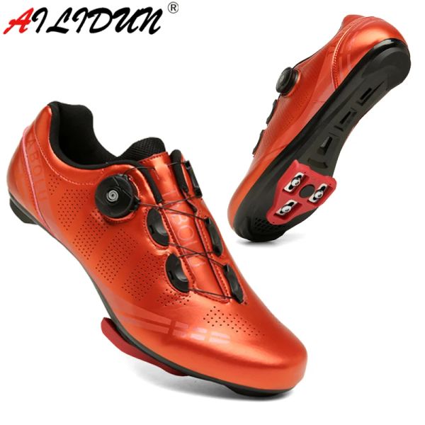 Boots Men Road Bike Racing Shoes Sports Rota Cleats Speed Speed Sneakers Flat Sneakers Auto -Locking NONSLIP MTB Sapatos de ciclismo de ciclismo Mulheres