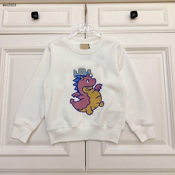 Klassiker Baby Hoodie Langarm Kinderpullover Größe 100-150 Kinder Designer Kleidung Dinosaurier Muster Mädchen Jungen Pullover 24mar