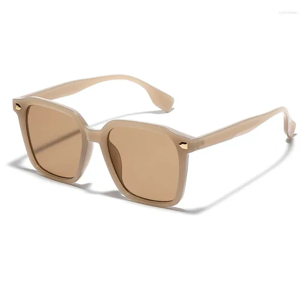 Солнцезащитные очки квадратной формы женские заклепки украшения UV400 защита мужские женские очки для вождения, рыбалки, уличные солнцезащитные очки