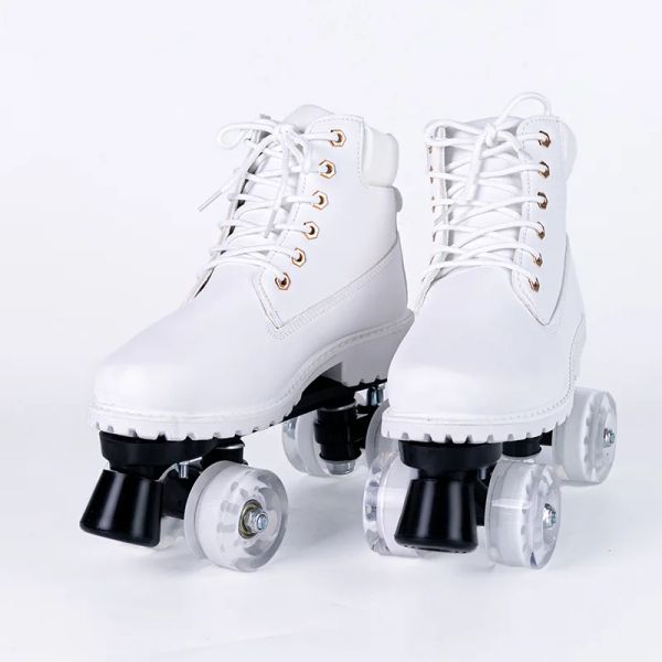 BOTAS Roller patins sapatos Quad Satination Sapatina Flash patins tênis Treinando patinamento de patins Europa Tamanho pu PU Mulheres unissex