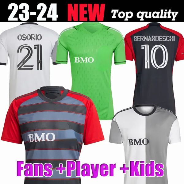 23 24 MLS Toronto FC Futebol Jerseys Away KAYE BERNARDESCHI 2023 20224 OSORIO INSIGNE MORROW BRADLEY Camisa de futebol Uniforme Fãs Versão do jogador Z 3.18