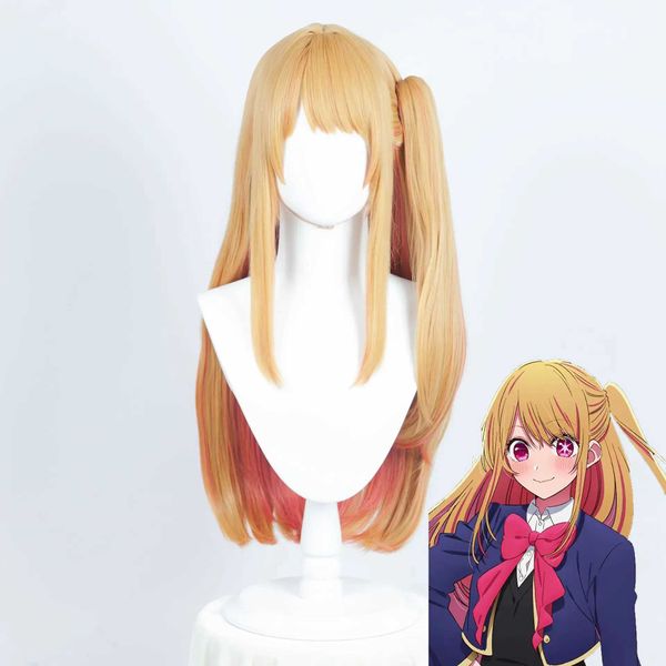 Parrucche sintetiche Oshi No Ko Hoshino Parrucca cosplay rubino Dritto Arancione Oro Rosa Rosa Parrucca Cosplay Parrucche anime Parrucche sintetiche resistenti al calore 240328 240327