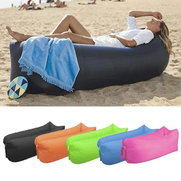 Matte Aufblasbare Sofa Kissen Camping Luft Zelt Bett Schlafsack Lazy Beach Luft Matratze Klapp Liege Stuhl Garten Outdoor Möbel