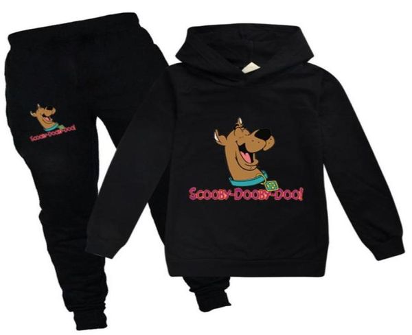 Осенний комплект одежды для мальчиков, повседневная спортивная одежда с длинными рукавами для детей, бутик Scooby Doo, детская одежда, наряды для малышей, Camisetas для девочек 20112684538946
