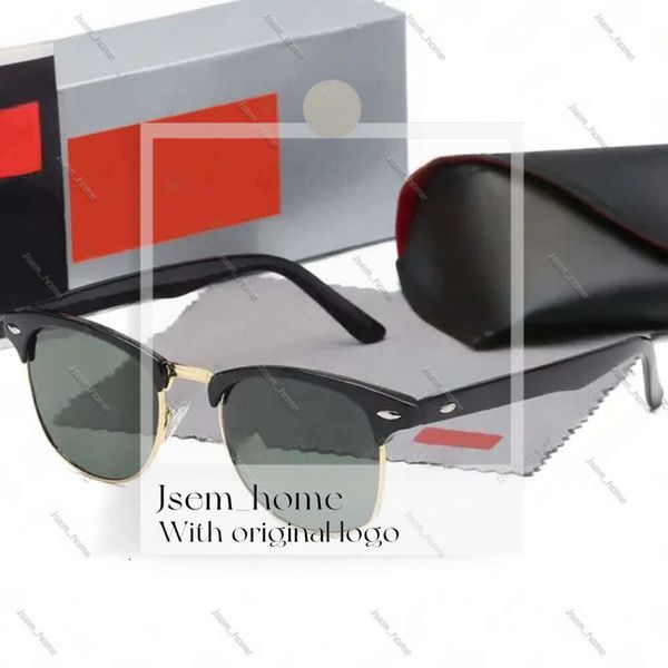 Moda Luxo Ray Sunglasses Designer Homens Mulheres Shady Raybands Óculos de Sol Piloto Proteção Banda Driving Ben Sun Óculos Lente de Vidro Alta Qualidade UV400 Eyewear 650