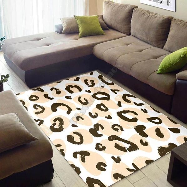 Tapetes Sexy Leopardo Impressão Tapete 3D Todo Impresso Tapete Tapete Anti-Slip Grande Tapete Decoração de Casa