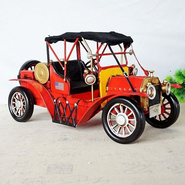 Acessórios de carro retrô artesanais, modelos de veículos de ferro, modelo vintage de carros, decoração criativa para casa, quarto, presentes