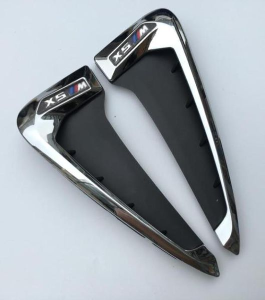 Für BMW X5 F15 ABS Seite Flügel Air Vent Outlet Dekorative Aufkleber Front Fender Side Düse Trim BlackChrome35325111403871