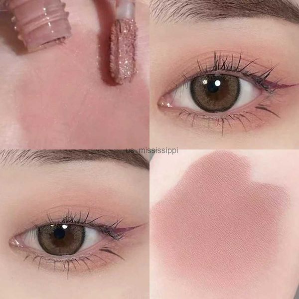 Lidschatten Licht Matt Flüssiger Lidschatten Wasserdicht Leicht zu färben Aufhellung Natürliche Konturierung Lidschatten Pigment Augen Koreanisches Make-upL2403