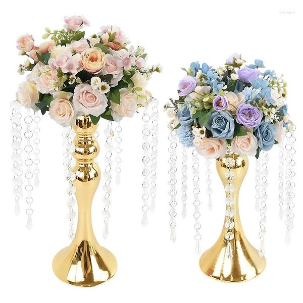 Vasen Kristall Kerze Blumenhalter Arrangement Stand Road Lead für Geburtstag Home Hochzeit Party Tischdekoration Dekor