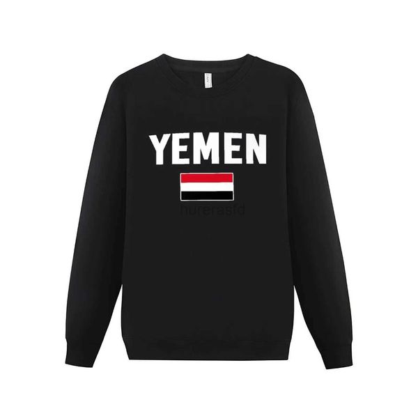 Felpe con cappuccio da uomo Felpe con cappuccio Bandiera Yemen Emblema yemenita Felpe con cappuccio O-Collo Stile Hip Hop Cotone unisex 24318