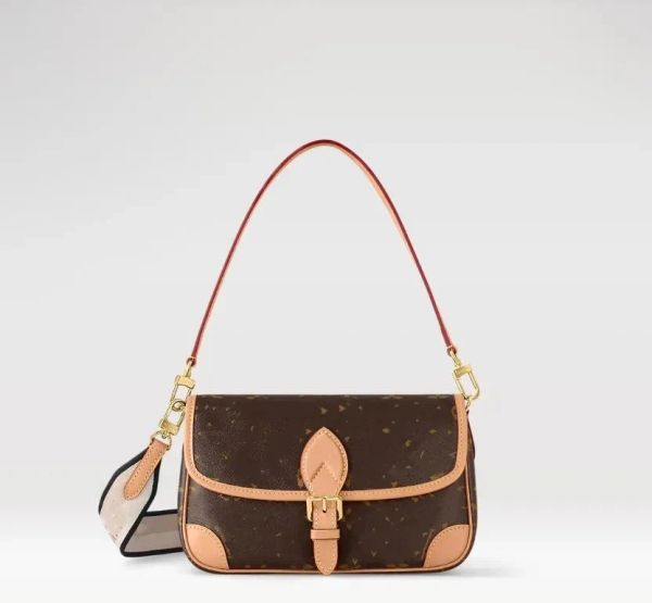 Модная сумка-портфель Diane с логотипом Жаккардовый ремень через плечо Верх из тисненой кожи кремового цвета Полностью черные сумки через плечо Классические винтажные сумки через плечо 3 цвета