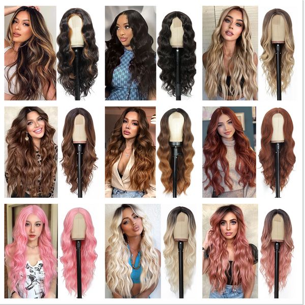 Verkauf Lange tiefe Welle Full Lace Front Perücken Echthaar lockiges Haar 10 Stile Perücken weibliche Spitzeperücken synthetisch natürlich Kunsthaar Spitzenperücken schnelle Lieferung