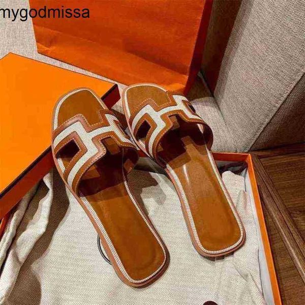 Orans chinelos femininos sandálias panda cor combinando fundo plano verão novo lazer pele de carneiro retro legal sanya resort beach wear
