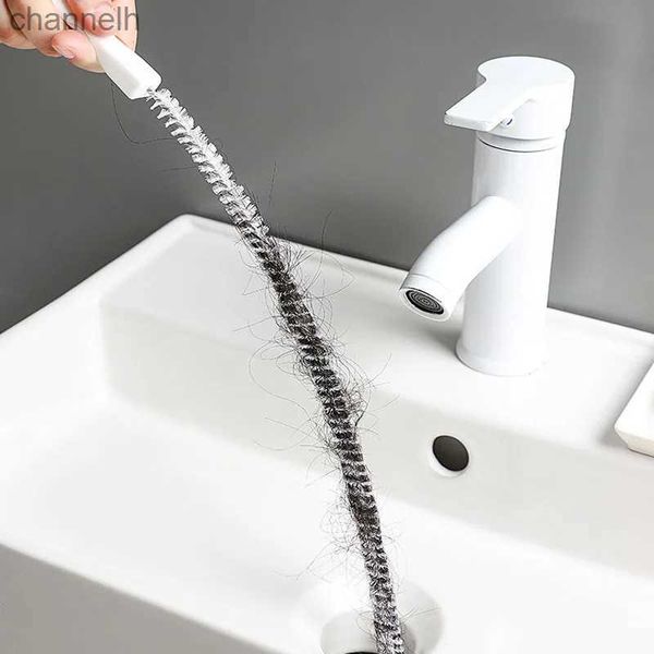 Diğer ev temizleme araçları aksesuarları 45cm boru tarama fırçası banyo saç kanalizasyon lavabo drenaj temizleyici esnek tıkanma fiş deliği kaldırma aracı 240318