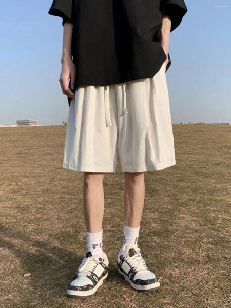 Shorts masculinos 2024 básico curto estilo japonês cityboy casual fitness calças esportivas verão treino malha homens b69