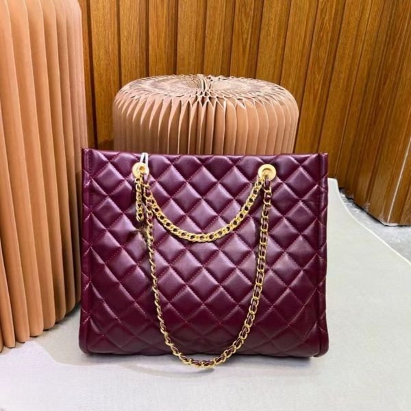 Borsa tote di lusso con catena di diamanti borsa a tracolla trendy da donna di grande capacità borsa grande in pelle morbida moda donna borsa di lusso borsa a tracolla borsa shopping portafoglio