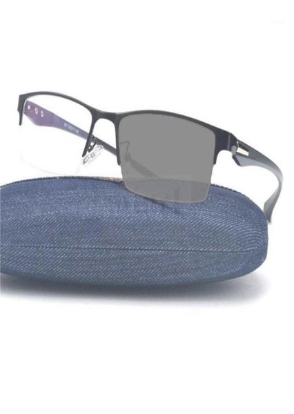 Óculos de sol MINCLFashion Metal Frame Marca Designer Sun Pochromic Lens Mens Business Square Reading Glasses com caixa FML4175149