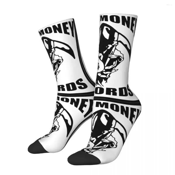 Calzini da uomo Hip Hop Vintage Money Records Compressione pazza Unisex Goth Style Harajuku Calzino divertente stampato senza cuciture Happy Crew