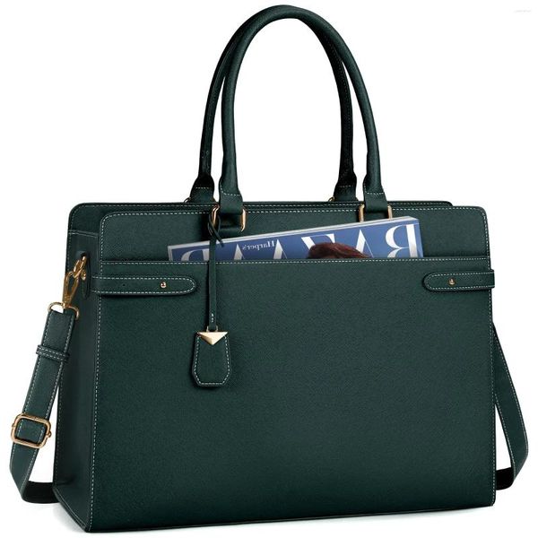 Вещевые сумки, женская сумка для ноутбука, 15,6-дюймовая сумка из натуральной кожи, водонепроницаемый портфель для компьютера, деловой офис, большая вместимость