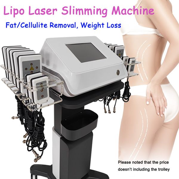 Macchina per sciogliere il grasso ad alta potenza 650nm Didoe Laser Lipo Laser che dimagrisce la pelle del corpo Lifting Beauty SPA Equipment 14 cuscinetti per lipolaser