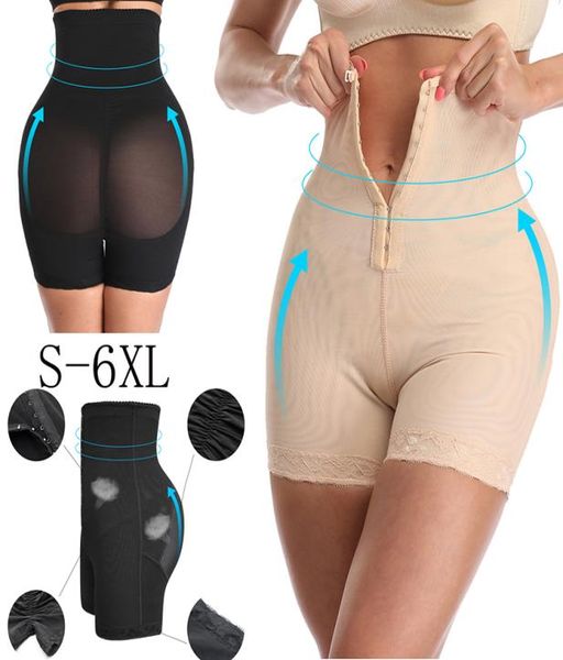 Breasted Lace Butt Lifter Cintura Alta Trainer Corpo Shapewear Mulheres Fajas Emagrecimento Cueca com Controle de Barriga Calcinha CX2006245591267